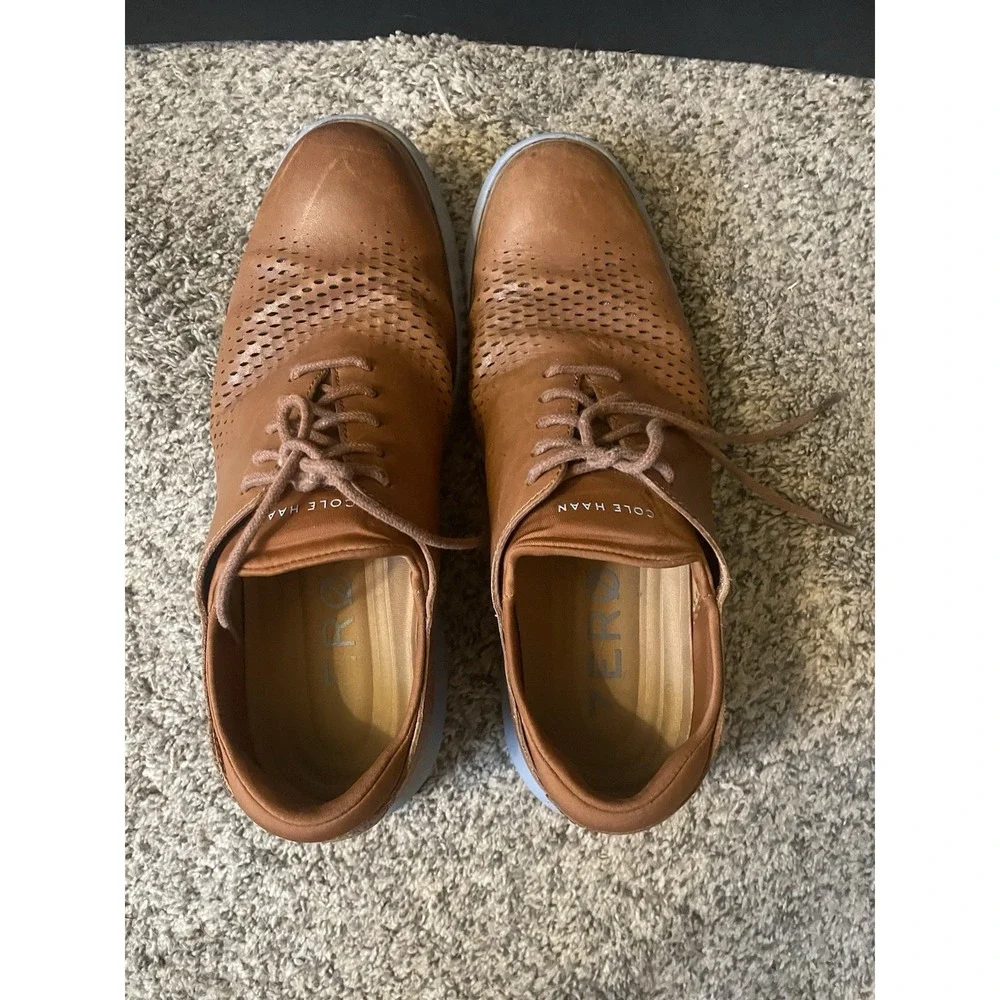 Cole Haan ZeroGrand Shoes Brown Comfort‎ Oxford Sneakers men's 8.5